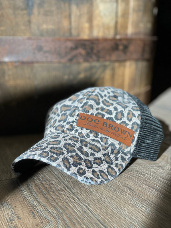 Leopard Print Ponytail Hat