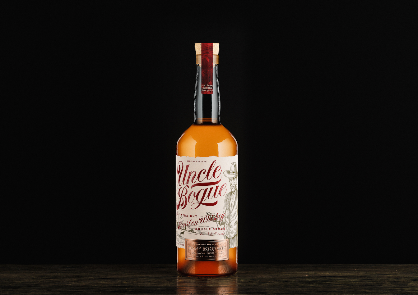 Bottle of Uncle Bogue four-year-old Georgia bourbon by Doc Brown Farm & Distillers