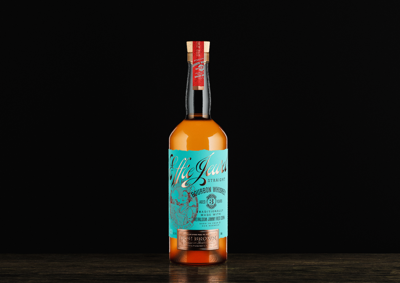 Effie Jewel Straight Bourbon Whiskey from Doc Brown Farm and distillers, bottle image