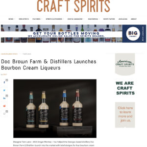Craft Spirits magazine website screenshot with Bourbon Cream