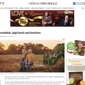 Screenshot of Newnan Times-Herald from 30 Nov 2023, Doc Brown Farm