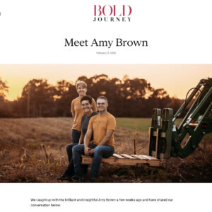 Amy Brown featured on the Bold Journey website