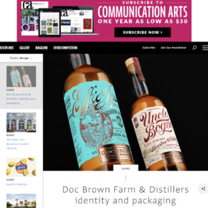 Doc Brown Farm & Distillers on the Communication Arts website